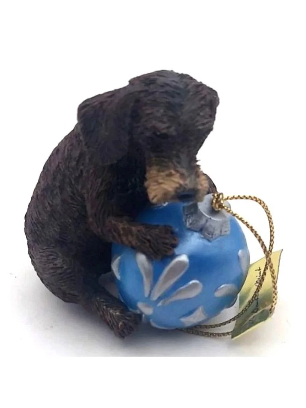 Danbury Mint Delightful Dachshunds Dog Christmas Ornaments Set of 3 Original Box